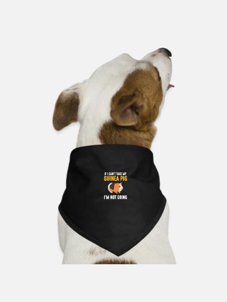 Si je ne peux pas prendre mon cochon d’Inde, je ne vais pas, guine - Bandana pour chien - noir - Devant