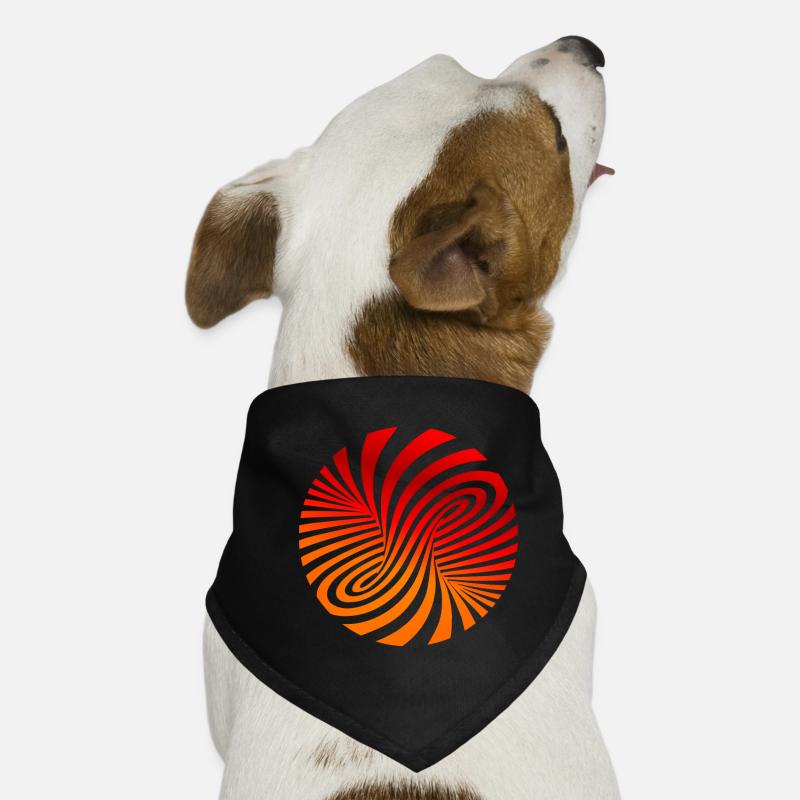 tornade psychédélique illusion d’optique tourbillon dre Bandana pour chien