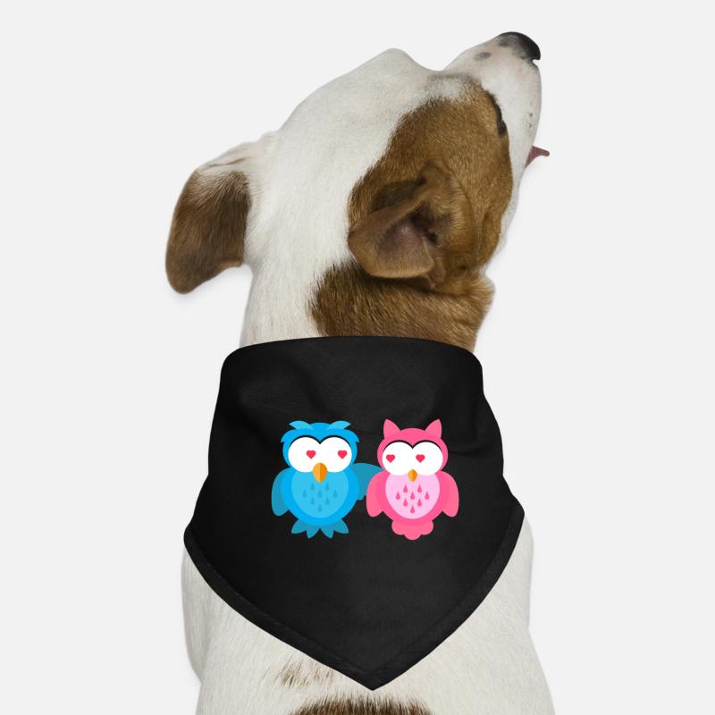 Kindermotiv verliebt Eulen Kindershirt Eule Hunde-Bandana