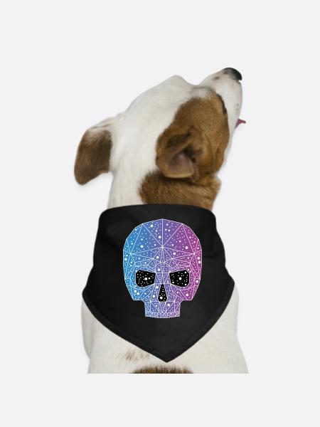 Tête de mort galactique - Bandana pour chien - noir - Devant
