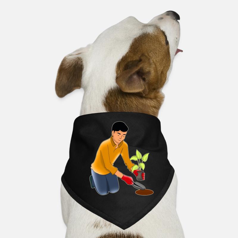 Gartenarbeit - Hunde-Bandana - Schwarz