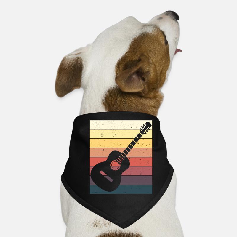 Guitar player Acoustic guitar gift Dog Bandana