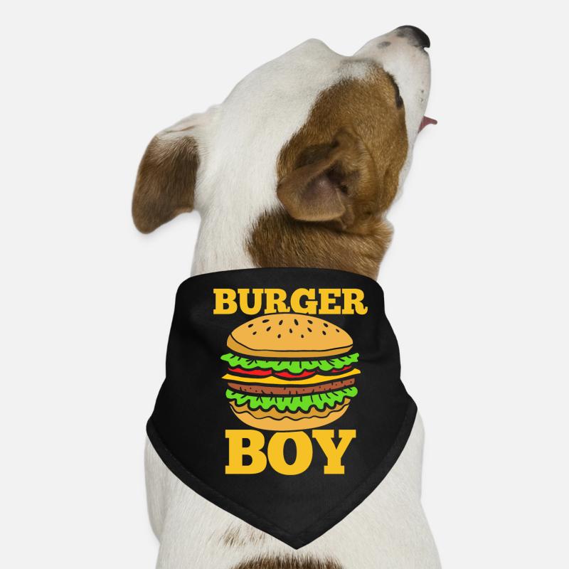 Burger Boy – Design de restauration rapide amusant Bandana pour chien
