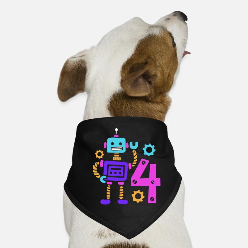 4. Geburtstag Roboter Hunde-Bandana