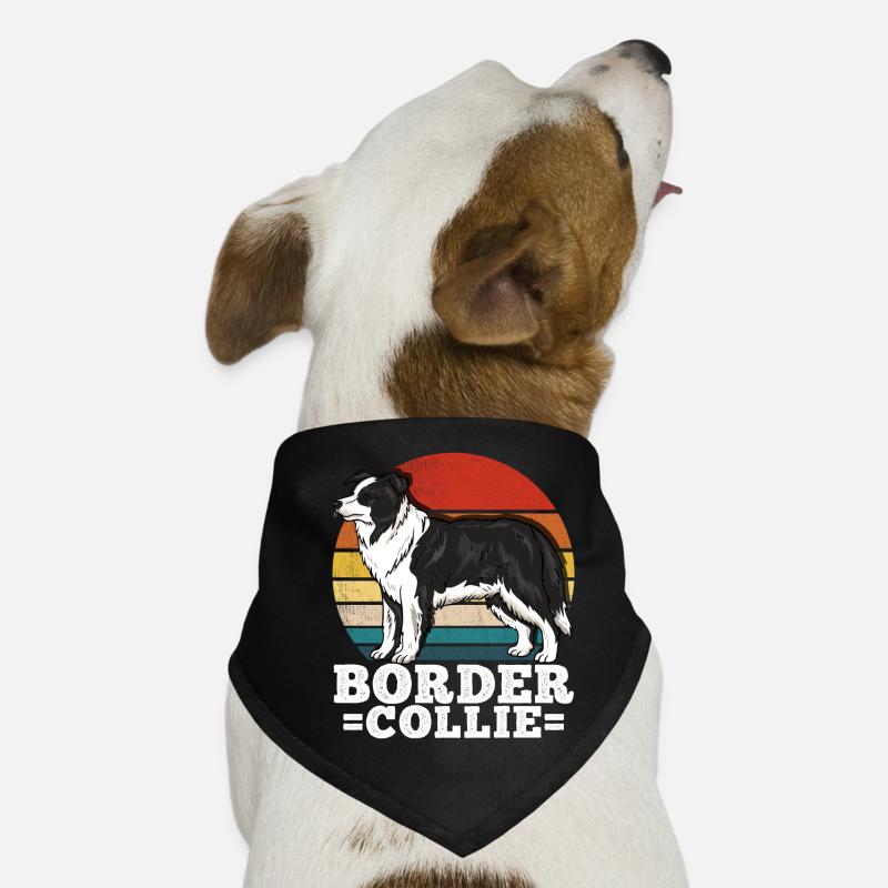 Border Collie Rétro Bandana pour chien