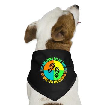Schnitzeljagd mit Gps Geocaching Geschenk Freunde - Hunde-Bandana - Schwarz - Vorne