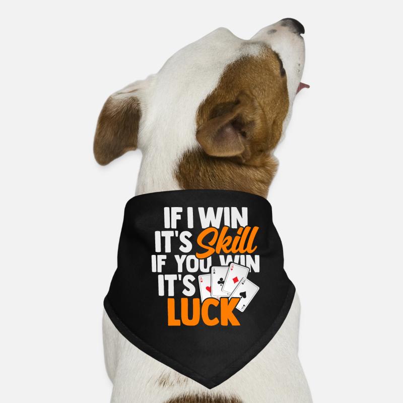 Poker - Hunde-Bandana - Schwarz