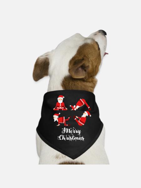 Yoga Noël Fitness - Bandana pour chien - noir - Devant