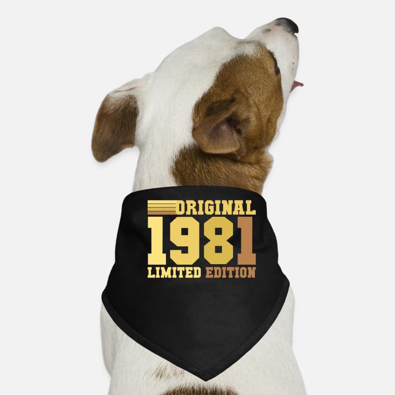 1981 40th birthday gift Dog Bandana