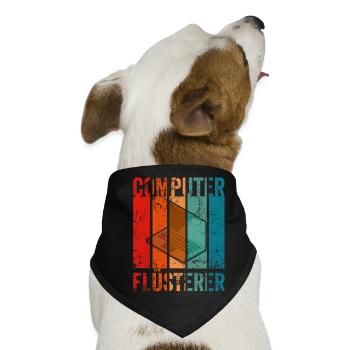 Vintage Computer Flüsterer - Hunde-Bandana - Schwarz - Vorne