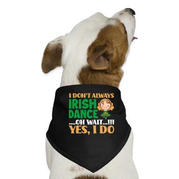 Irischer Tanz Mädchen Frau Geschenk - Hunde-Bandana - Schwarz - Vorne