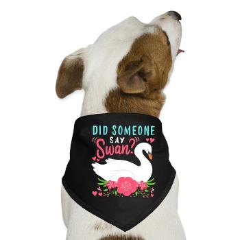 Schwäne Wasservögel Schwan - Hunde-Bandana - Schwarz - Vorne