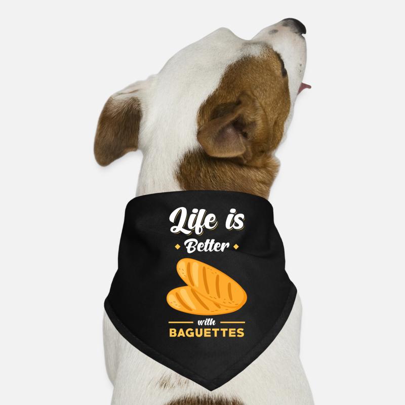 Baguette bread saying funny Dog Bandana