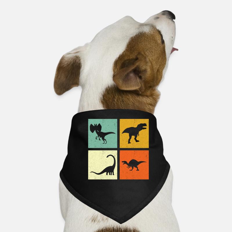 Dino Dinosaurier - Hunde-Bandana - Schwarz
