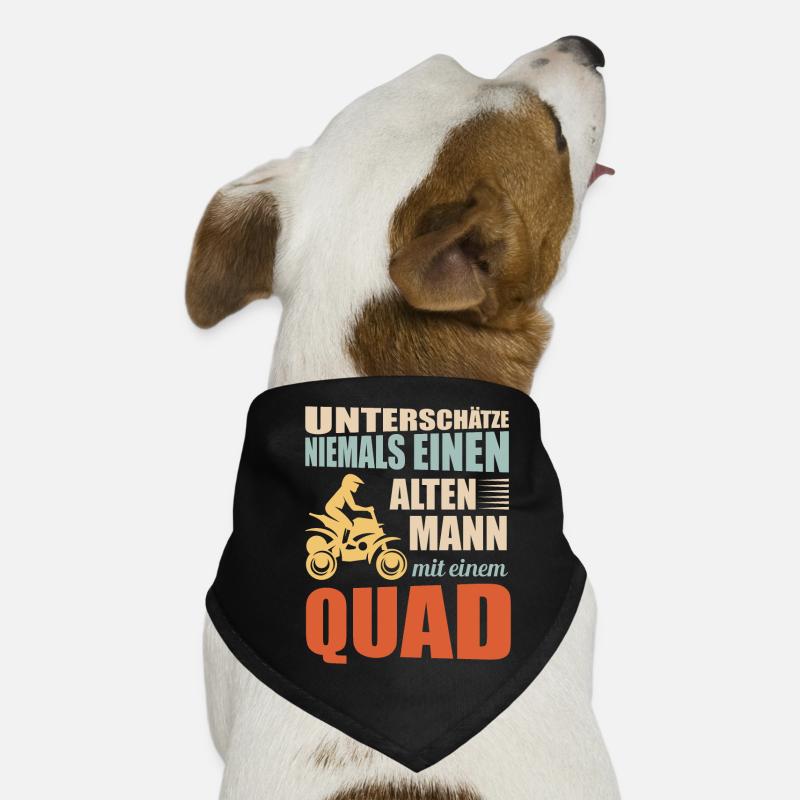 Quad Quadfahrer Alter Mann Retro Vintage Geschenk Hunde-Bandana