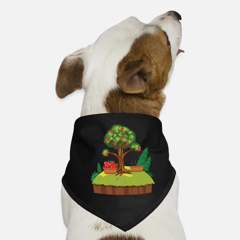 Der Apfelbaum - Hunde-Bandana - Schwarz