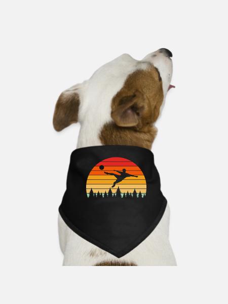 Fußball Fussball Fußballverein Fußballer Geschenk - Hunde-Bandana - Schwarz