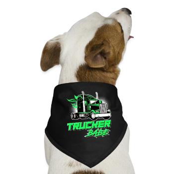 Lastwagen Fahrerin LKW-Fahrerin Trucker Frauen - Hunde-Bandana - Schwarz - Vorne