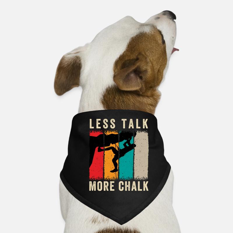 Rock Climbing Climber Less Talk - Hunde-Bandana - Schwarz