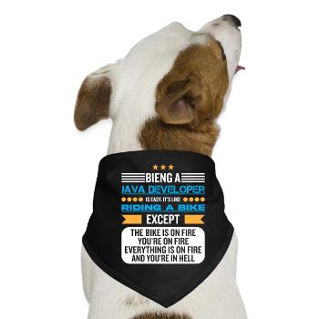 Java Developer - Hunde-Bandana - Schwarz - Vorne