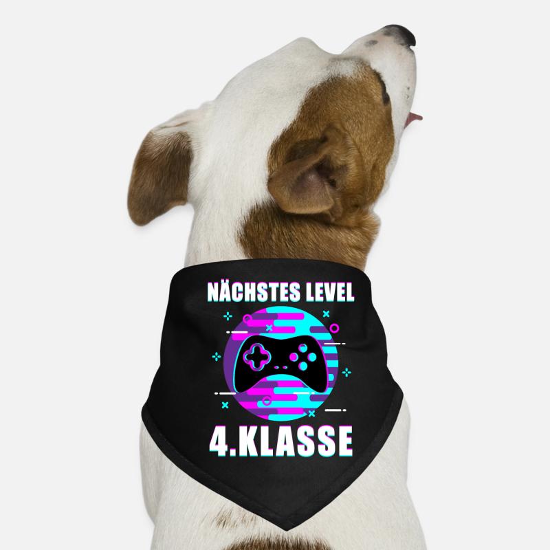 4. Klasse Gamer Zocker Spruch Schulbeginn Geschenk Hunde-Bandana