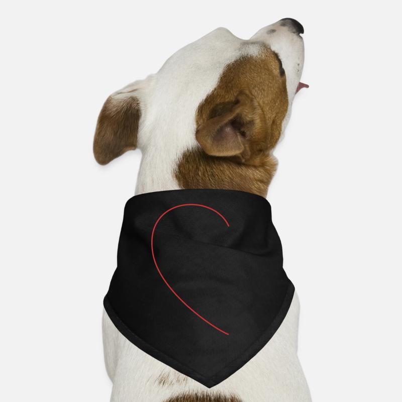 Halbes Herz Hunde-Bandana