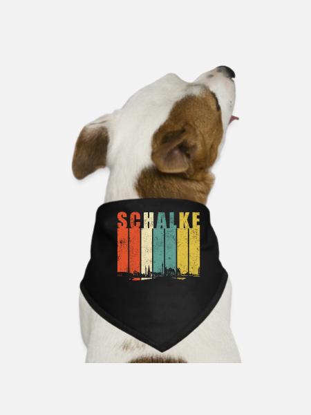 Gelsenkirchen Schalke Ruhrpott Ruhrgebiet Retro - Hunde-Bandana - Schwarz