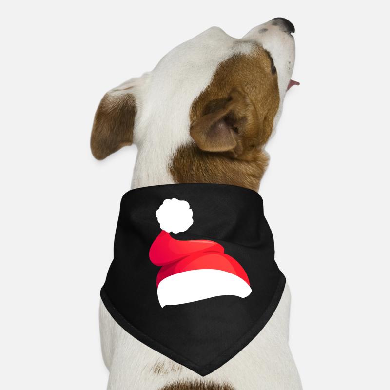 Rote weihnachtsmannmützen Hunde-Bandana