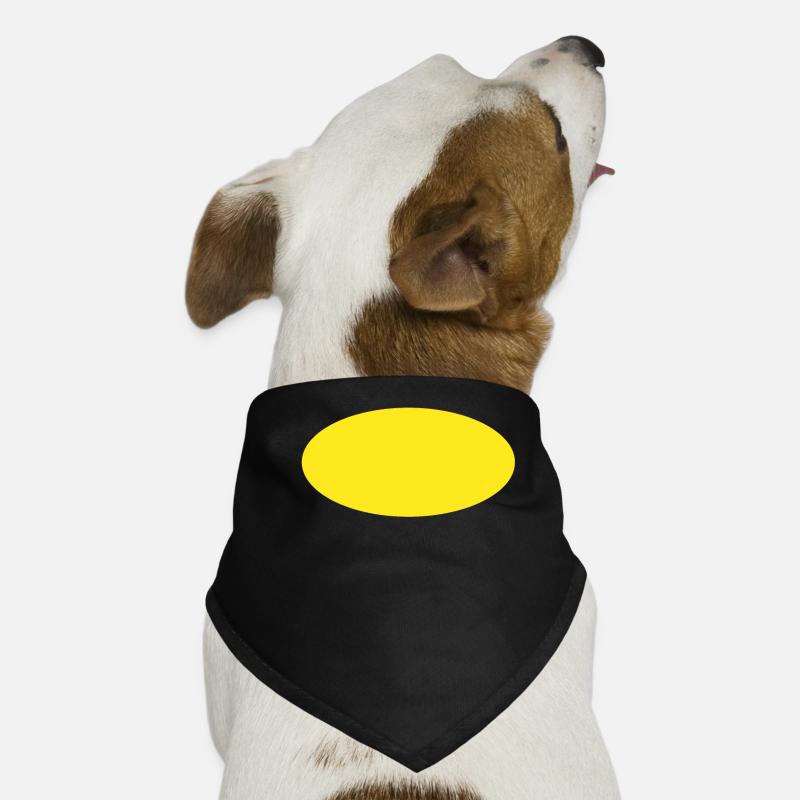 Yellow Circle Oval Dog Bandana