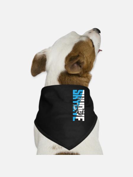 Skydiving Skydive - Dog Bandana - black