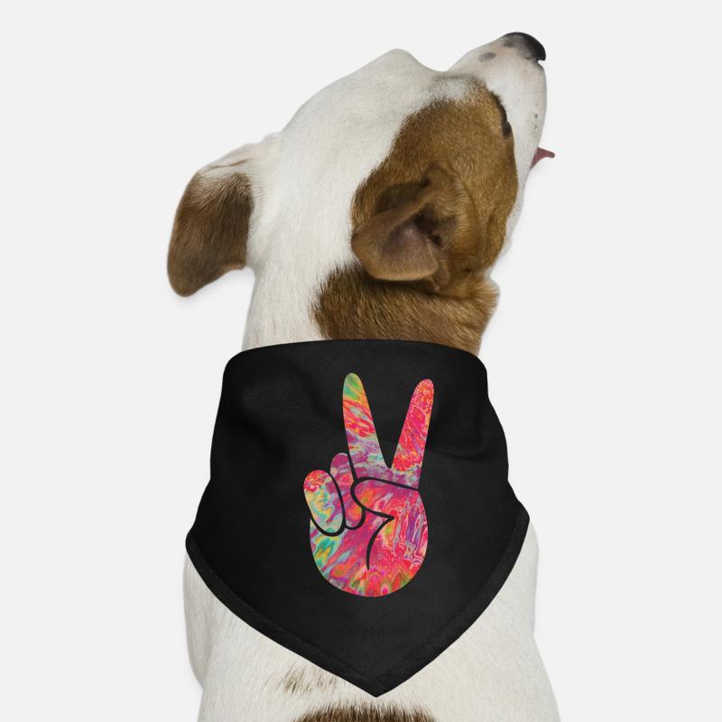Peace Finger Dog Bandana