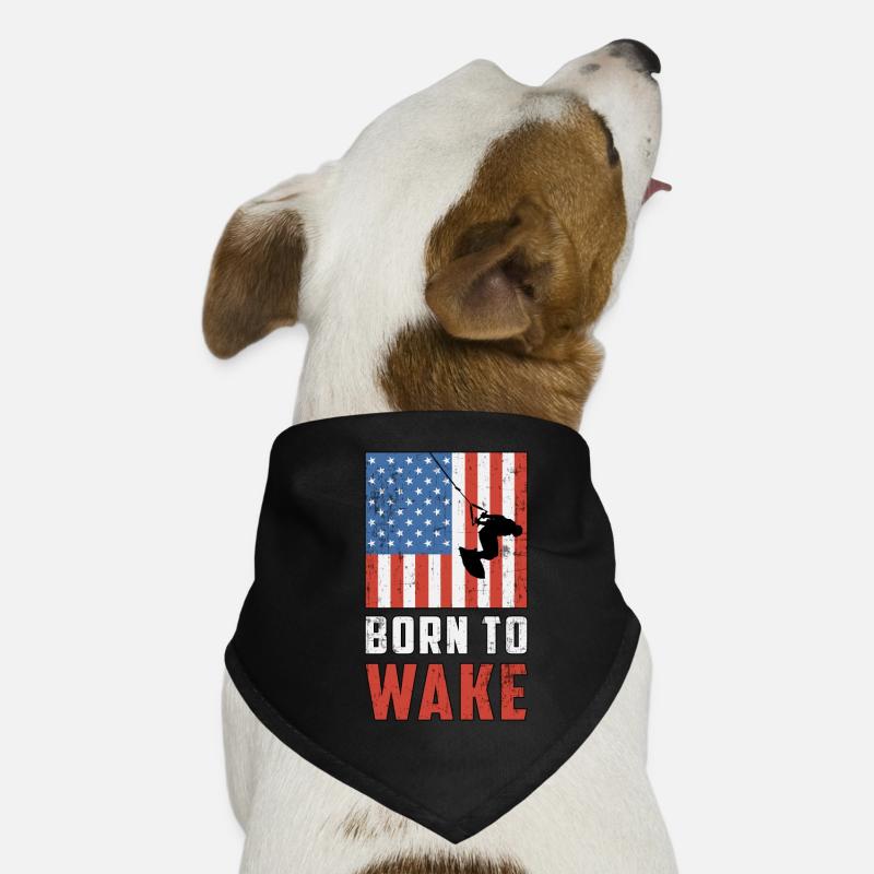 Wakeboarden Wake Wakeboard Wakeboarding Geschenk Hunde-Bandana