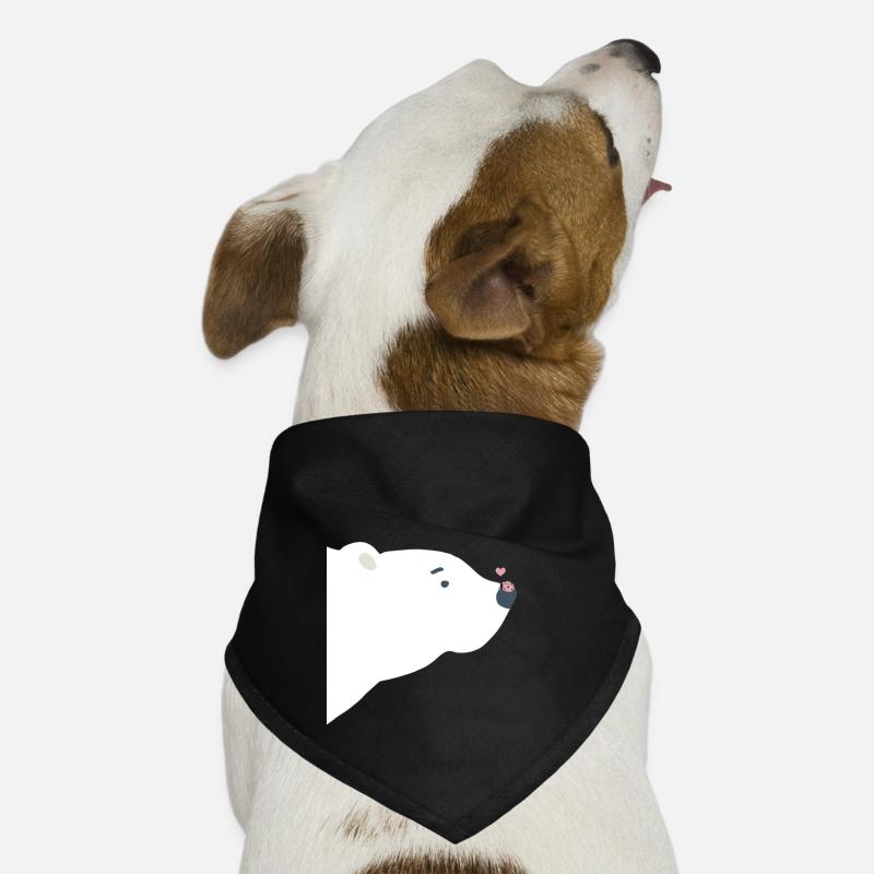 Eisbär - Hunde-Bandana - Schwarz