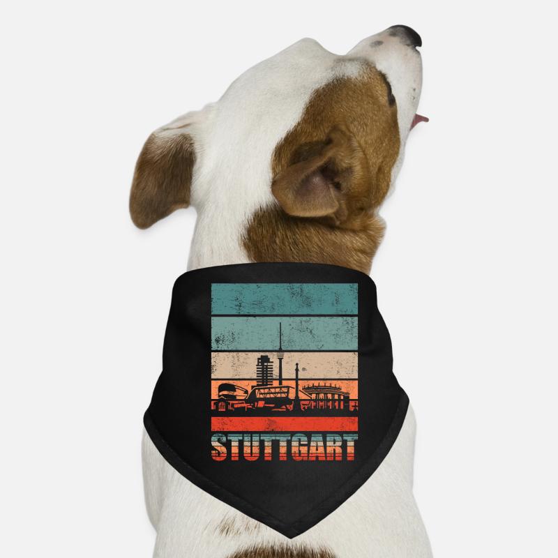 Stuttgart Skyline Geschenkidee Hunde-Bandana