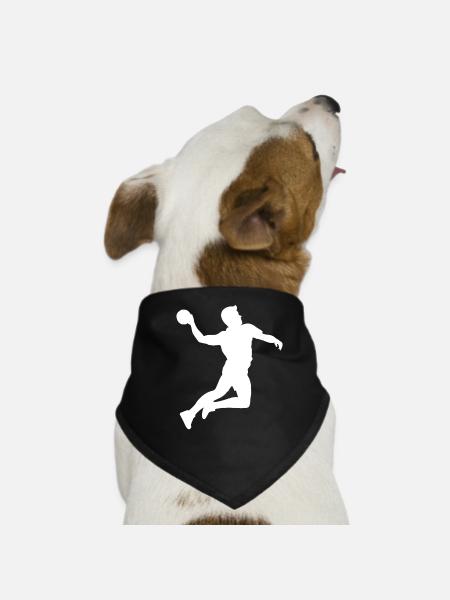 Handball Sport Handball Player Cadeau - Bandana pour chien - noir - Devant