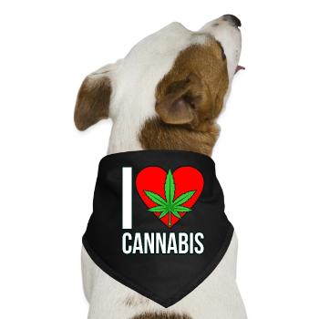 Cannabis - Hunde-Bandana - Schwarz - Vorne