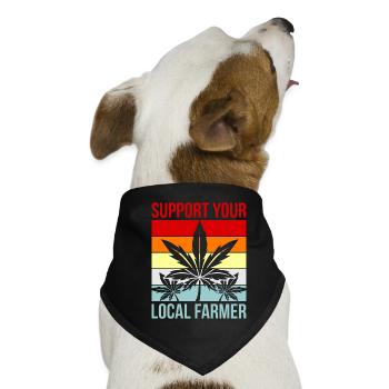 Cannabis - Hunde-Bandana - Schwarz - Vorne