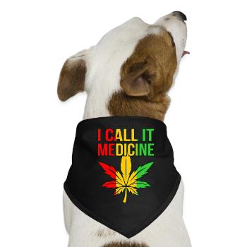 Cannabis - Hunde-Bandana - Schwarz - Vorne