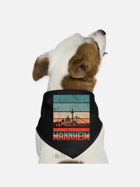 Mannheim - Hunde-Bandana - Schwarz - Vorne