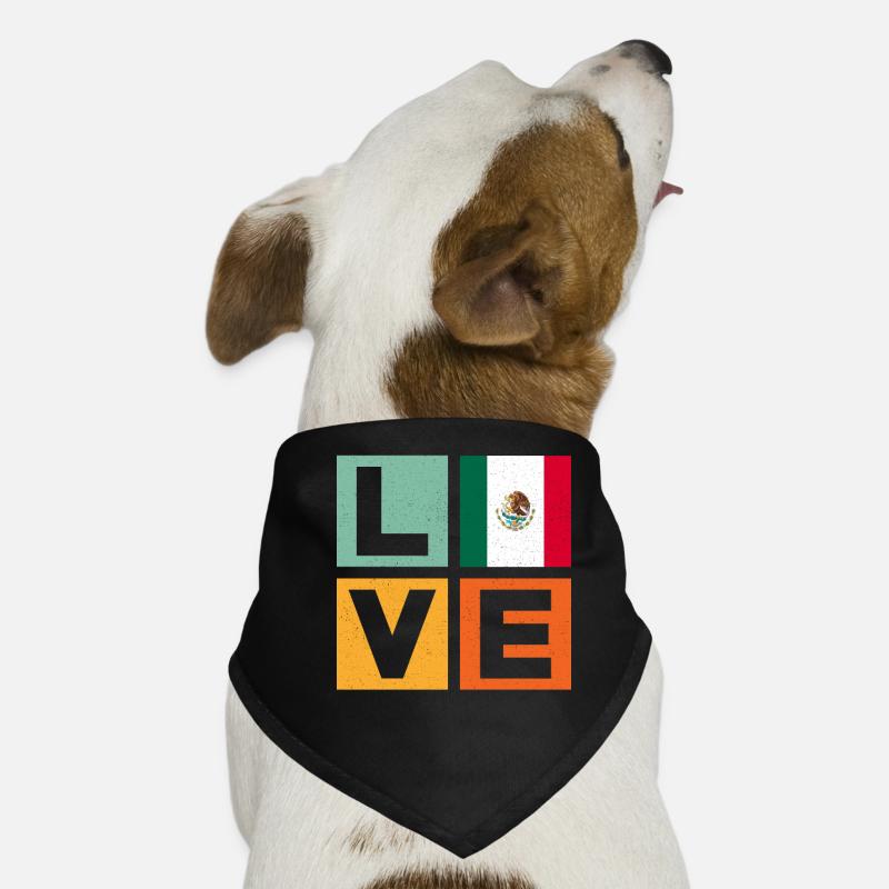 Mexique Amour Bandana pour chien