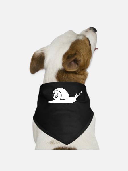 Escargot Forêt Animaux Amoureux Des Animaux Cadeau - Bandana pour chien - noir - Devant