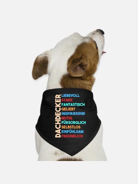 Dachdecker - Hunde-Bandana - Schwarz - Vorne