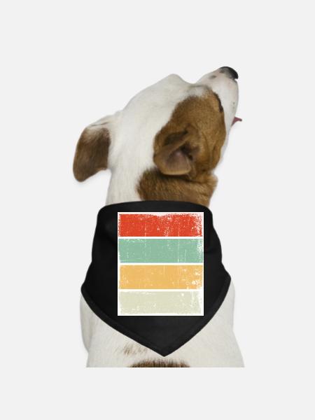 Retro Background Sunset Grunge - Dog Bandana - black - Front