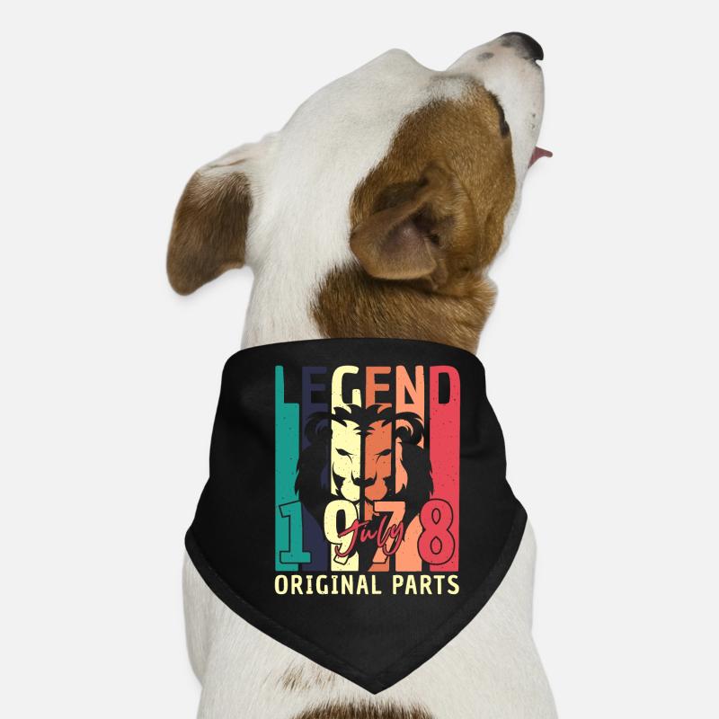 Vintage 1978 Juli Hunde-Bandana