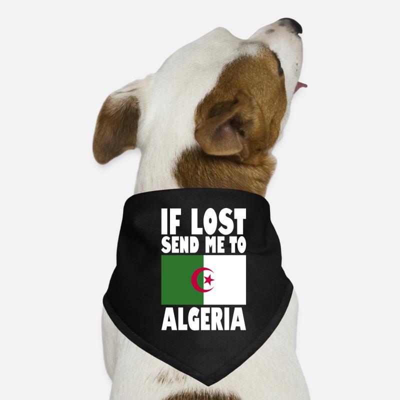 Algerien Flagge Spruch Hunde-Bandana