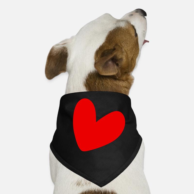 Cooles Rotes Herz Hunde-Bandana