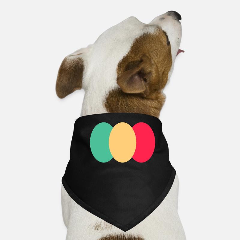 Three Ovals - Green-Yellow - Red Dog Bandana