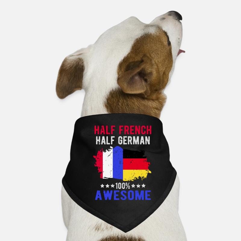 Halb Franzose Halb Deutscher Hunde-Bandana