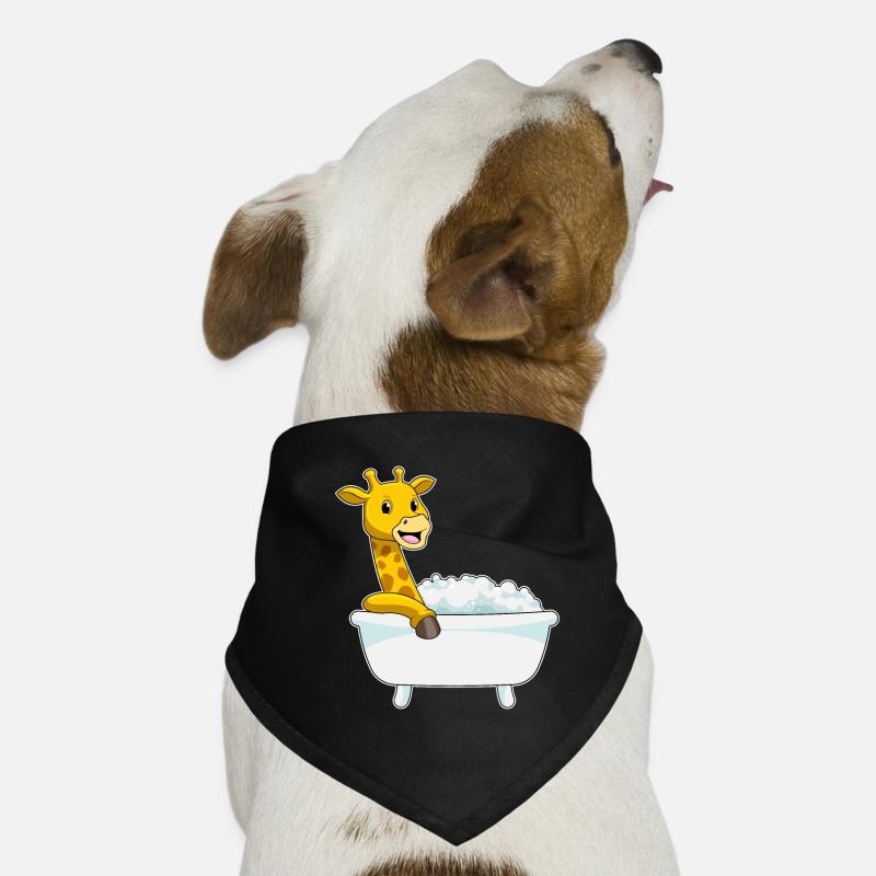 Girafe avec baignoire en mousse Bandana pour chien