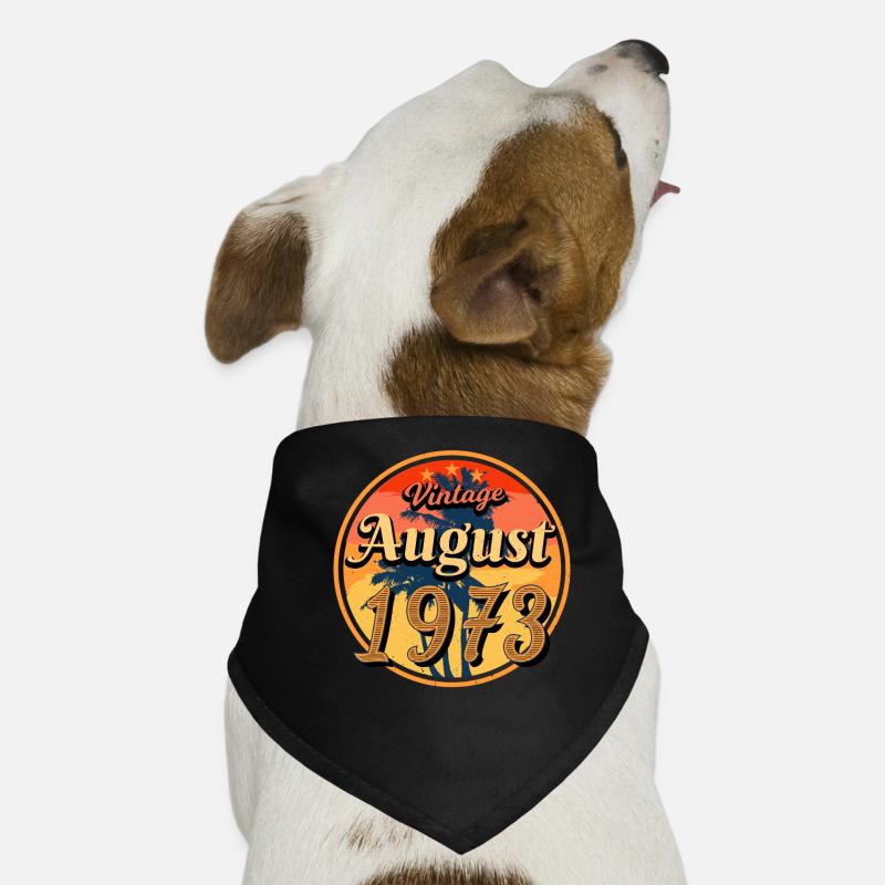 Retro 1973 August Hunde-Bandana
